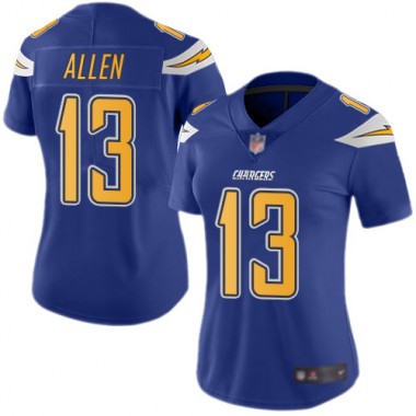 Los Angeles Chargers NFL Football Keenan Allen Electric Blue Jersey Women Limited 13 Rush Vapor Untouchable